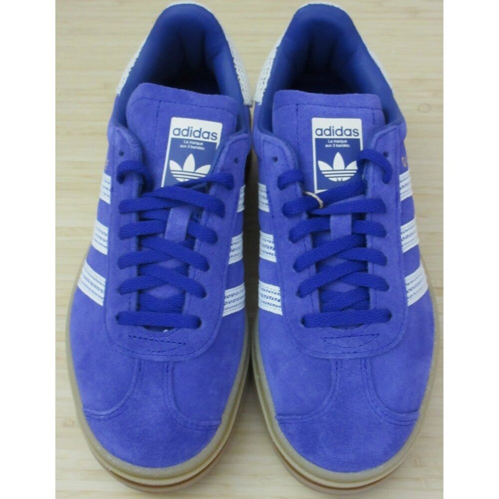 Adidas Women's Gazelle Bold Crochet Pack Collegiate Purple Shoes Sizes NIB - Picture 3 of 5